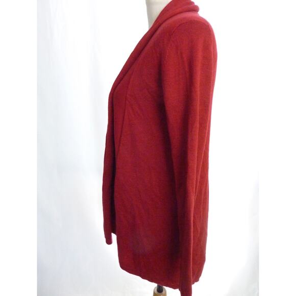 Zara Knit Red Open Front Sweater Cardigan S - Picture 4 of 6